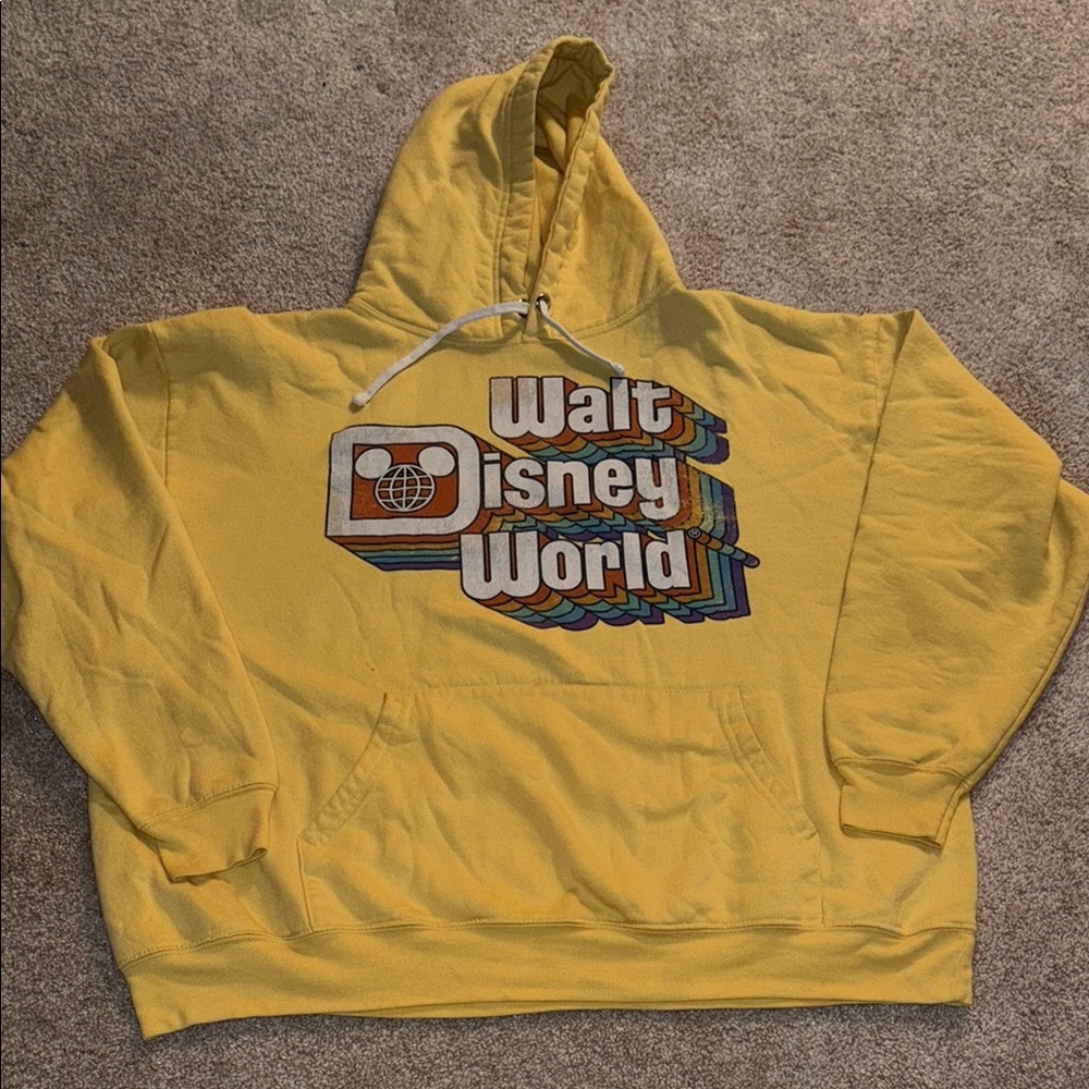 Disney Golden Yellow Hoodie with Logo